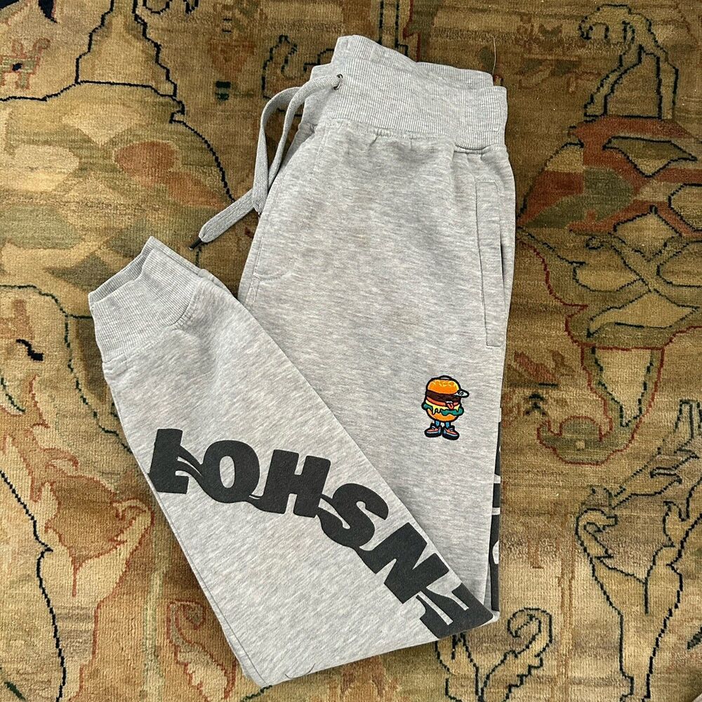 Y2K Screenshot Urban Hip hop Hype 90s Sweatpants Men Gray Size M